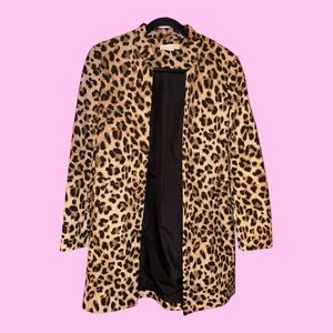 H&M Leopard Print Pea Coat